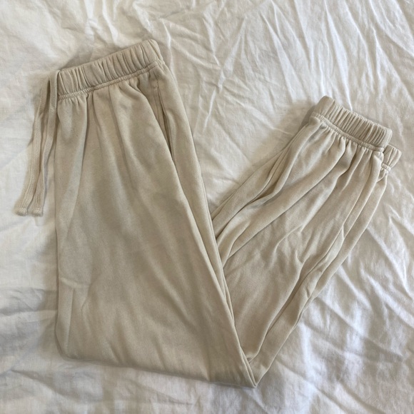 Garage Sweatpants in Cream - Picture 1 of 4